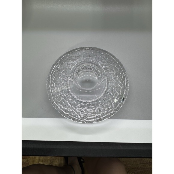 Vintage Orrefors Crystal Lars Hellston Design Discus Votive Candle Holder 5 1/2" - Picture 1 of 10